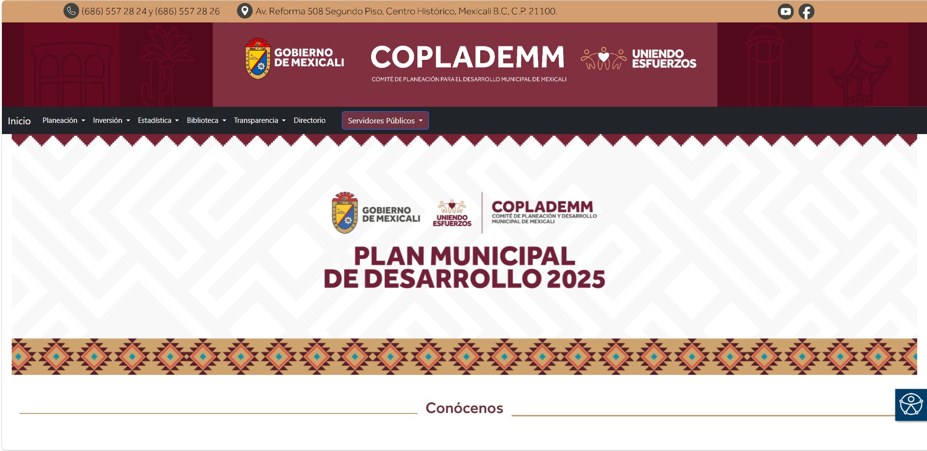 Portal institucional COPLADEMM